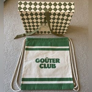 NWOT Sezane Gouter Club petite drawstring gym bag + FREE Petite Sezane gift bag
